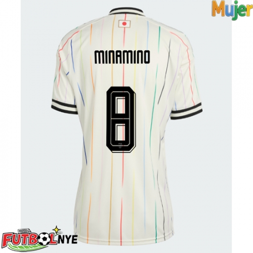 Camiseta Japón Takumi Minamino #8 Visitante Equipación para mujer Mundial 2026 manga corta
